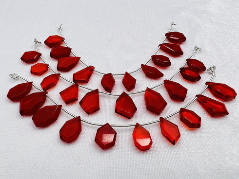 1 Strand Coral Quartz 10 Pcs Beads Size 4X14-5X20Mm Fancy Shape Cut Faceted Beads For Jewellery Making, Beading & Craft Supplies Kcrafts-Rk_K04...
