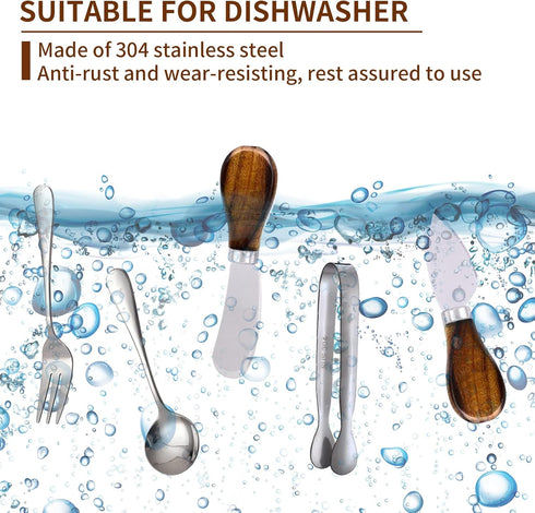Charcuterie Accessories (20 Pcs), Cheese Spreaders for Charcuterie Board, Mini Serving Spoons, Forks and Mini Serving Tongs - Charcuterie Utensils...