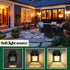 Solar Sconce Lights - Outdoor Solar Lights Porch Lightspatio Wall Light Fixture Human Body Sensor Lighting from Dusk to Dawn 3 Modes for Terraces,...