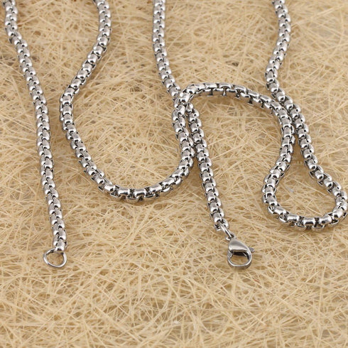 Large Heavy Lucky Number 13 Celtic Gothic Mens Stainless Steel Necklace + Rolo Chain...