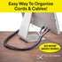 Cable Keeper Cord Organizer, 10-Foot Adjustable Cord Cover, Reusable and Protective Desk Cord Organizer, Versatile TV & Computer Wire Organizer, C...