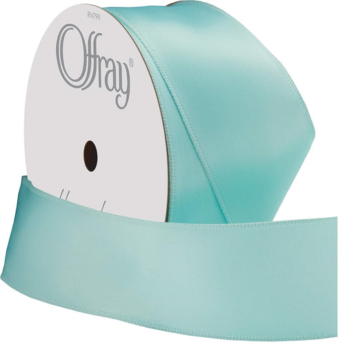 Berwick Offray 1.5" Single Face Satin Ribbon, Aqua Blue, 25 Yds...
