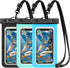 Waterproof Phone Pouch, 3 Pack Floatable Waterproof Phone Case for iPhone 14/15 Pro max, Samsung S22, Google Pixel 6 Pro, Motorola Edge, LG V60 Up...