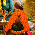 Marigold Flowers Heads Bulk, Silk Artificial Flowers for Diwali,Indian Festival, DIY Marigold Garland Day of The Dead Decorations (Orange)...