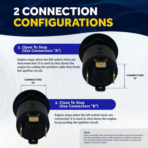 Five Oceans Marine Universal Emergency Cut-Off Switch, Kill Switch for Boat, Engine Shut-Off Switch 12VDC, Coil Extendable Lanyard, Snap Hook and ...