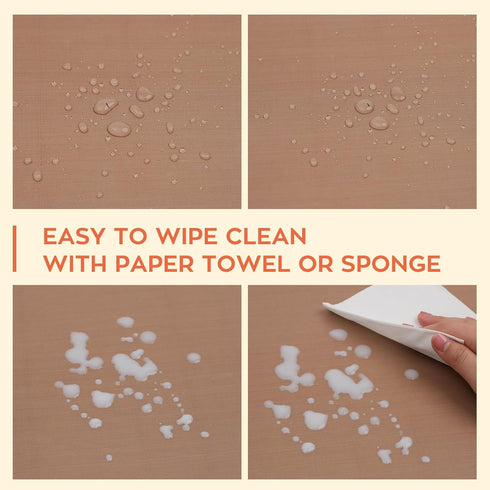 HTVRONT Teflon Sheets for Heat Press - 3 Pack Non Stick PTFE Teflon Sheet Reusable 12 x 16" Teflon Paper Heat Resistant Teflon Mat(Brown)...