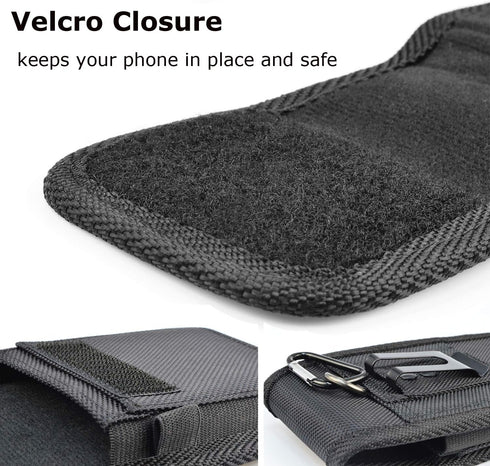 Takfox Phone Holster for Samsung Galaxy S24 Ultra S23 Plus S22 S21 FE S20 Note 20+,A03S A15 A54 A23 A12 A13 A14,iPhone 15 Pro Max Nylon Cell Phone...