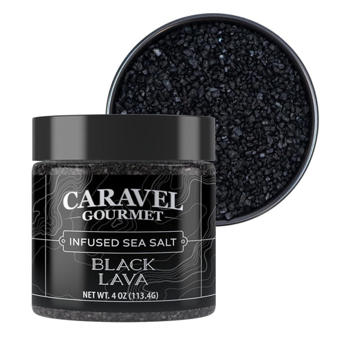 Hawaiian Black Lava Sea Salt - All-Natural Unrefined Hawaiian Sea Salt Infused with Activated Charcoal - Gorgeous Finishing Salt - No Gluten, No M...