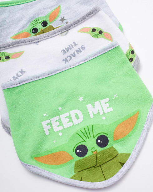 STAR WARS Baby Boys Baby Yoda Bandana Bibs 3 Pack Set for Feeding, Teething, and Drooling (Green/White/Grey, 0-12 Months)...