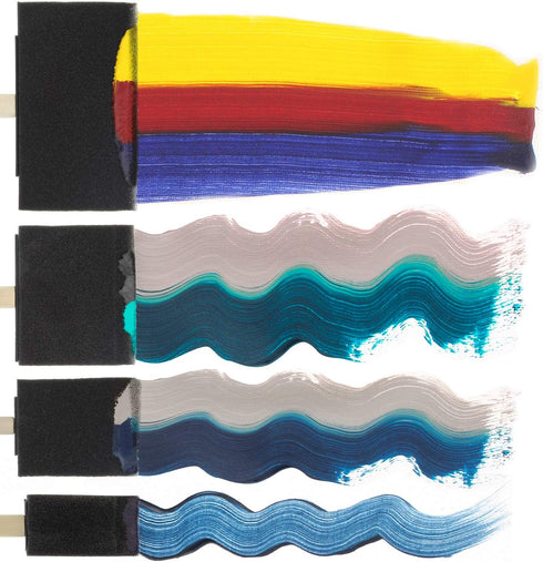 U.S. Art Supply Variety Pack Foam Sponge Wood Handle Paint Brush Set (Value Pack of 20 Brushes) - Lightweight, Durable and Great for Acrylics, Sta...