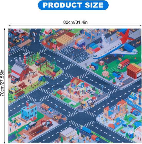 Houkiper Kids Carpet Playmat Rug, Multiple Themes Play Mat Felt Cloth Kids Rugs Foldable Anti Slip Kids Rug for Playroom Kids Play Rug Toys Kids C...