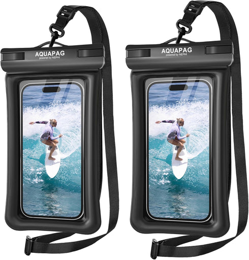 NEPHI IP68 Waterproof Phone Pouch 2 Pack-Up to 7.0"?Adjustable Neck Lanyard Floating Waterproof Phone Case for iPhone,Phone Dry Bags for Vacation ...