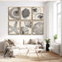 WYHLMTQ 6Pcs Boho Beach Coastal Posters Canvas Wall Art Modern Abstract Painting Shell Pictures Prints Wall Decor Beach Gallery Artwork for Beach ...