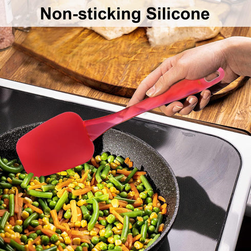 Silicone Spatula Set - 3 Piece Spatulas Silicone Heat Resistant Non-Stick Rubber Spatula Set Kitchen Utensils for Cooking, Mixing Flexible Spatula...