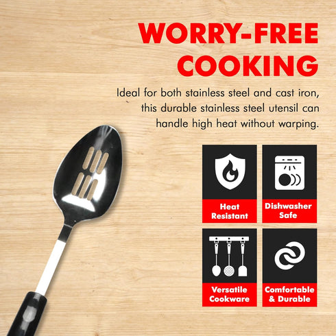 Chef Craft Select Slotted Spoon, 12.75 inch, Stainless Steel...
