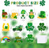72PCS St Patrick’s Day Bulletin Board Decoration, 12 Styles Lucky Irish Day Shamrock Gnome Leprechaun Classroom Paper Cutouts for Party Decoration...