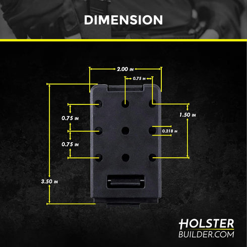 Combat-Loops, Holster Belt Clip Outdoor Loops with Mounting Holster Hardware or Mag Pouches Sheath Tools, Heavy Metal Belt Clips for Holsters...