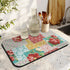Washable Quick Dish Drying Mats Non-Slip Coffee Maker Mat For Kitchen Counter Home Coffee Bar Pad 19.5''x12'', black-1...