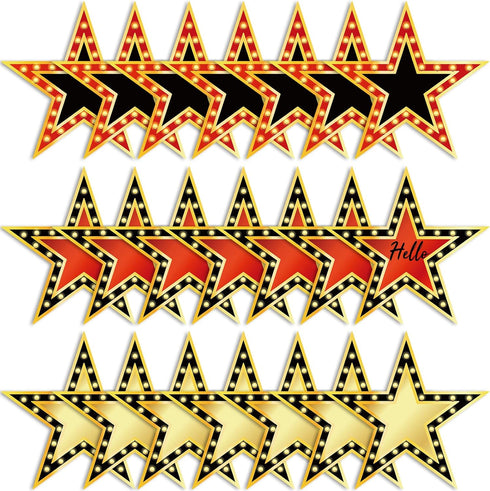 gisgfim 90PCS Movie Star Cardboard 6 Inch Red Carpet Awards Night Cutouts Movie Party Star Cutouts Classroom Bulletin Board Decorations Paper Star...