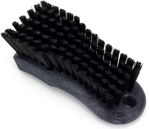 SPARTA Plastic Cutting Board Scrub Brush with Hanging Hole for Washing Cutting Boards, 6 Inches, Black...