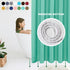 Biscaynebay Quality Fabric Shower Curtain Liners 72 Inch by 72 Inch, Teal Water Resistant Bathroom Curtains Rust Resistant Grommets & Weighted Bot...