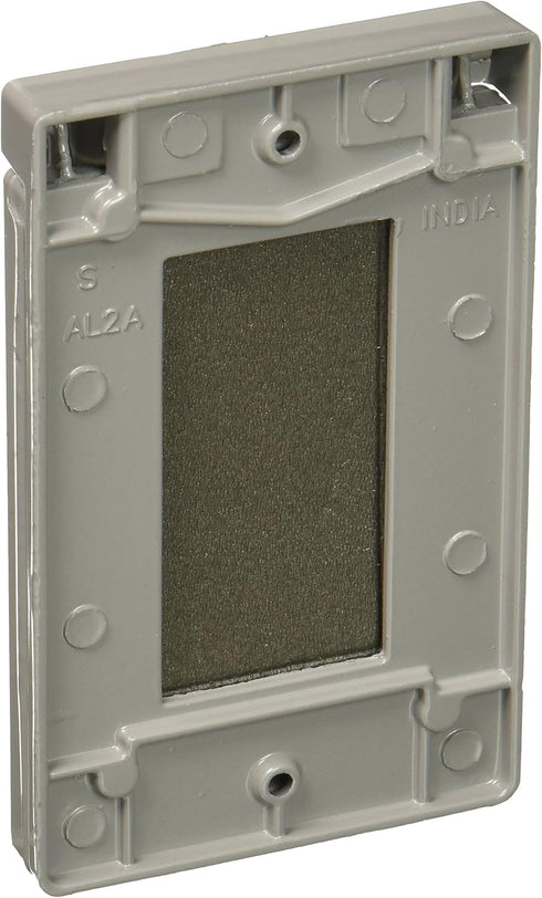 Legrand Pass & Seymour CA26GV Cast Weatherproof Outdoor Cover, 1 Gang, Decorator or GFCI Opening with Vertical Self-Closing Lid, Gray (1 Count)...