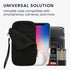 kwmobile Neoprene Phone Pouch Size XL - 6.7/6.8" - Universal Cell Sleeve Mobile Bag with Zipper, Wrist Strap - Black...