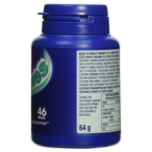 Wrigley's Airwaves Menthol And Eucalyptus Bottle, 64 g...