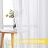 NICETOWN Sheer Curtains for Living Room - Grommet Top Faux Linen Semitransparent Curtains 84 inches Long for Patio Sliding Glass Door (White, 1 Pa...