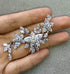 GULICX Silver Tone Zircon Flower Blossom Diamante Brooch Badge Pin Classic Design for Women...