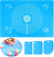 27.6x19.7in Silicone Baking Mat Sheet Pastry Mat with Measurement, Non-Slip Pastry Rolling Mat, Non-Stick Dough Kneading Board Mat, Bread Fondant ...
