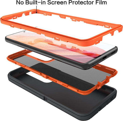 MXX Case Compatible with Galaxy S21 Ultra Case, 3-Layer Super Full Heavy Duty Body Bumper Cover/Shock Protection/Dust Proof, Designed for Samsung ...