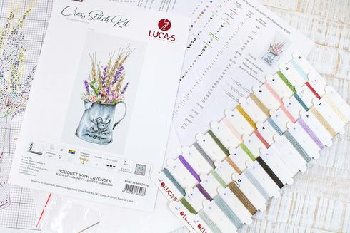 Cross Stitch Kit Luca-S - Bouquet with Lavender B7008...