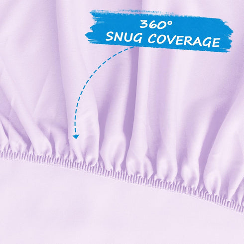 Pack and Play Sheets for Girl Fitted 2 Pack Mini Crib Sheets, Portable Playard Sheet, Ultra Soft Microfiber Playpen Sheets, Purple and Pink...