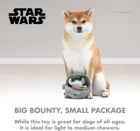 STAR WARS for Pets Baby Yoda The Child in Cradle Ball Figure Dog Toy | Small Plush Toys Fabric Plush Dog Toy, Squeaky Plush Toys for All Dogs,Mult...