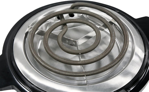 Elite Gourmet ESB-300X Single Countertop Coiled Burner, 1000 Watts Electric Hot Plate, Temperature Controls, Power Indicator Lights, Easy to Clean...