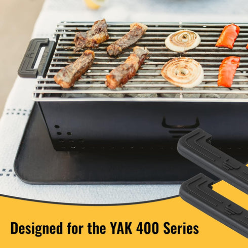 Genuine Yak Grills Silicone Handles Designed for The Yak 400 Series Grill | Helps with Comfortable and Secure Grip When Moving The Yak Charcoal Gr...