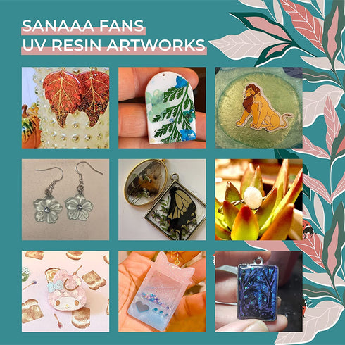 SANAAA Clear Hard Type 200g Transparent UV Resin for DIY Resin Jewelry Making...