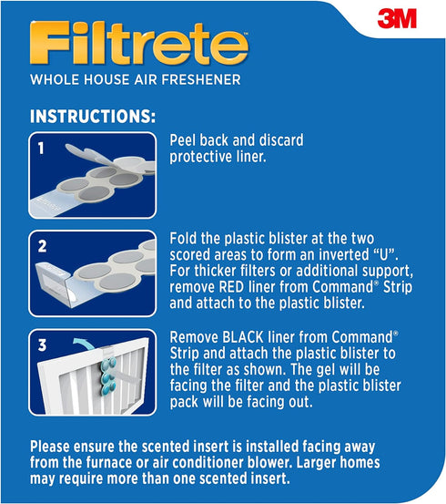 Filtrete Whole House Air Freshener for AC Furnace Air Filter, Citrus Zest...