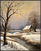 Posterizer 1 pcs-beautiful scenary of snowy winter in oil painting style-7-Landscape & Nature Art-GIft for Men Women Teens-Dining Room Decor- unfr...