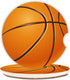 Basketball Absorbent Car Coasters,Cool Ceramic Cup Holders Coasters with a Finger Notch for Women Men 2.56"(2 Pieces)...