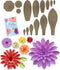 Paper Daisy, Dahlia, Zinnia, and Aster Template Kit 5" - 18" Leaf Templates Instruction Book Included for DIY Paper Flowers...