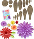 Paper Daisy, Dahlia, Zinnia, and Aster Template Kit 5" - 18" Leaf Templates Instruction Book Included for DIY Paper Flowers...