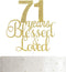 ALPHA K 71 st Birthday/Anniversary Cake Topper – 71 Years Blessed & Loved Cake Topper with Gold Glitter...