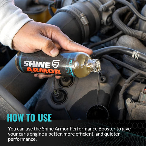 Engine Oil Additive Performance Booster - Shine Armor Oil Additive for Car Engine Treatment with Friction and Stiction Eliminator Nanoparticles - ...