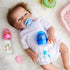 Jexine 4 Pieces Reborn Baby Doll Accessories, includes 2 Magnetic Pacifier and 2 Baby Doll Bottles Baby Doll Pacifier Feeding Bottle for Reborn Do...