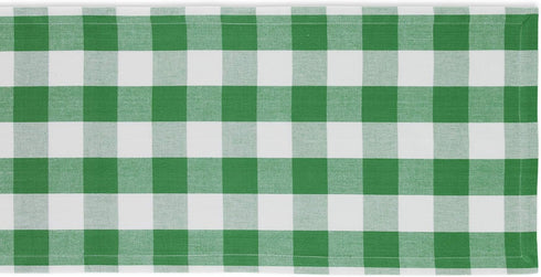 DII Buffalo Check Collection, Classic Farmhouse Table Runner, 14x72, Green & White...