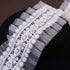 IDONGCAI Multilayer Ruffled Lace Trim Fabric Floral Embroidery Ruffled Lace Pleated Ruffled Lace Ribbon for Wedding Dress Tutu Skirt Home Decor Gi...