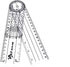 A2ZSCILAB Plastic 8" Spinal Goniometer 360 Degree ISOM Physical Therapy Angle Protractor Ruler...