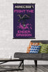 Trends International Minecraft - Fight The Ender Dragon Wall Poster, 34L x 22.4W, Premium Poster & Clip Bundle...